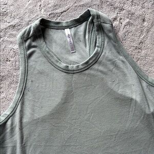 Fabletics Green Sleeveless Muscle Tee